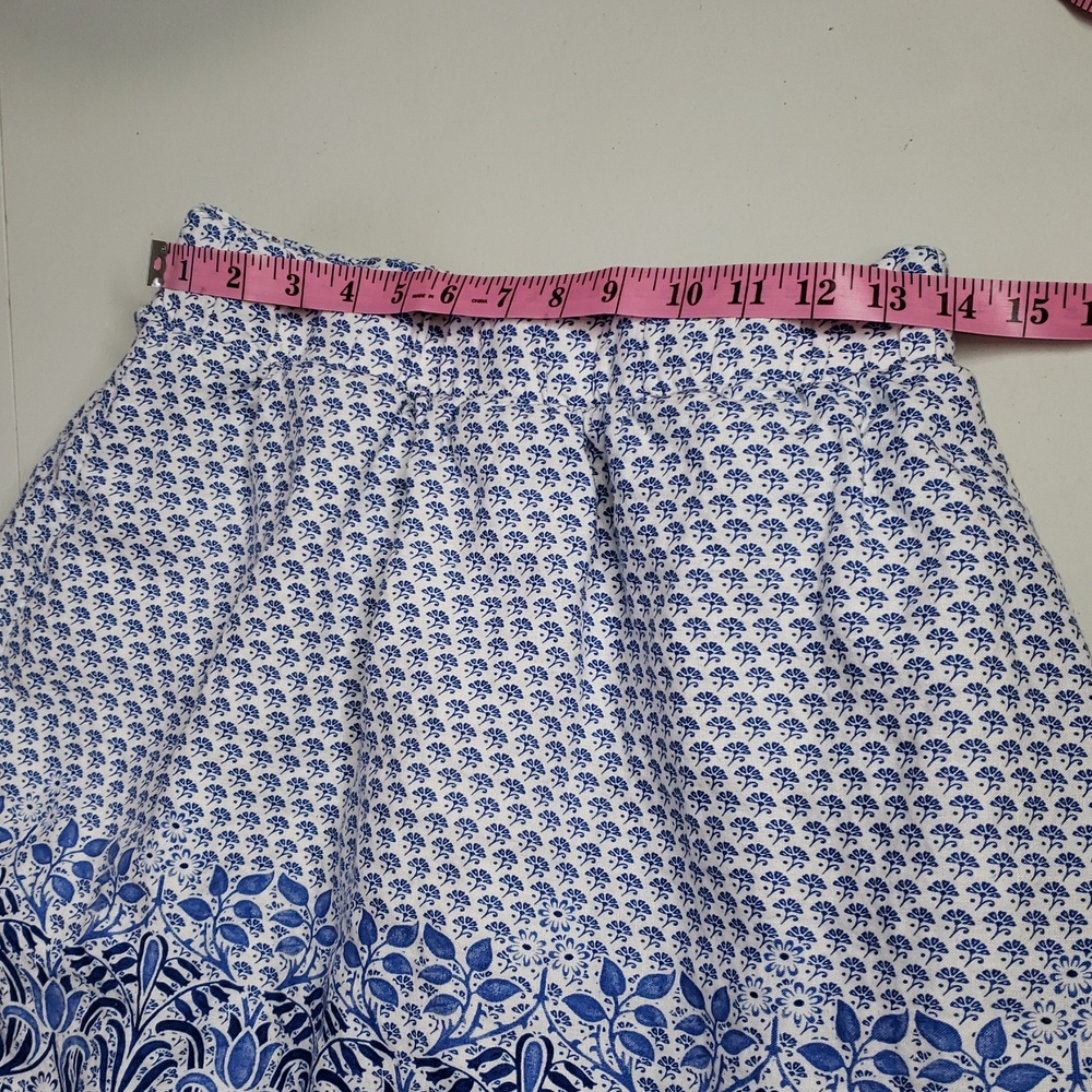 Tommy Bahama Havana Baroque Linen Cotton Swing Mini Skirt Size S Bohemian Beach - Picture 10 of 13